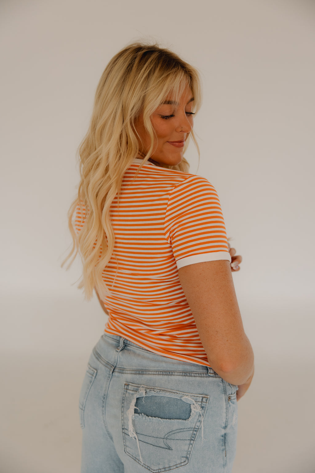 Orange Stripe Tee