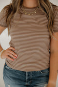 Mocha Stripe Tee