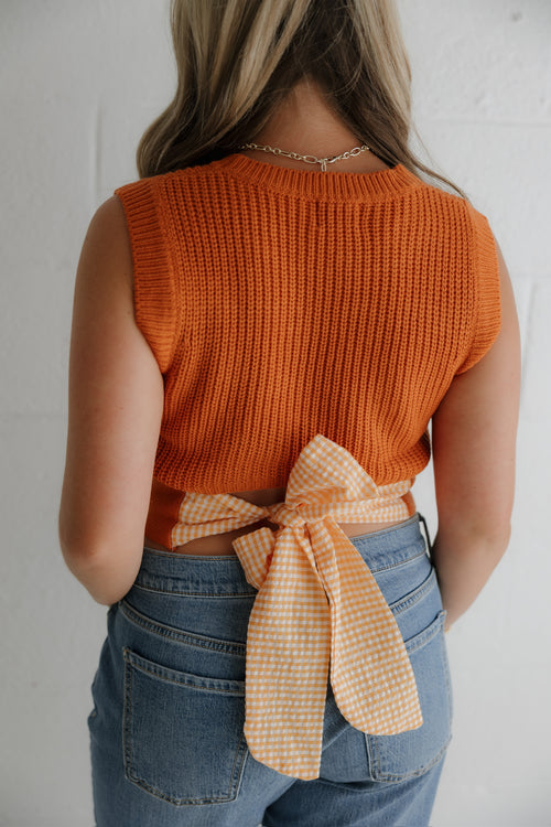 Game Day Bow Sweater Tank