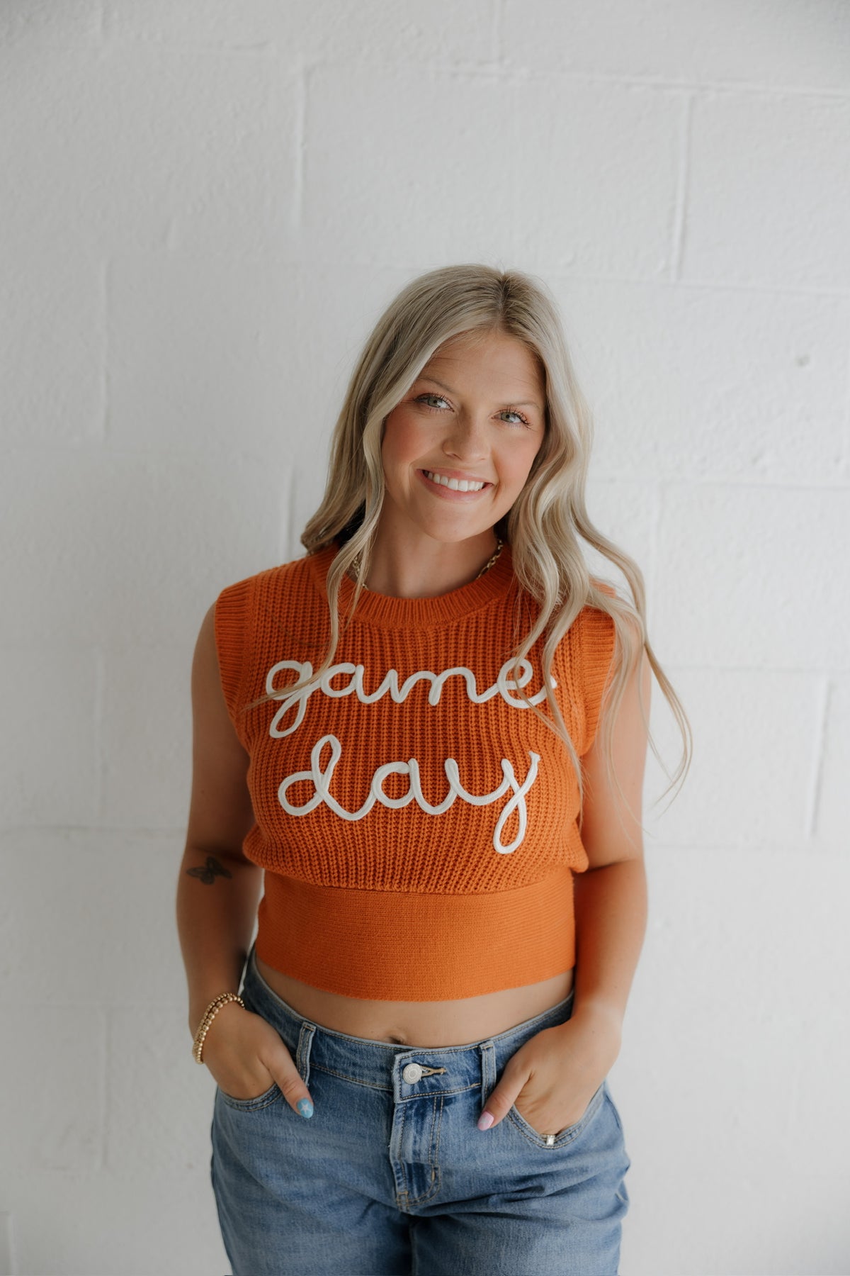 Game Day Bow Sweater Tank