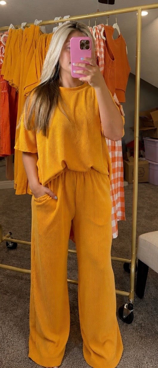 Orange Pant Set